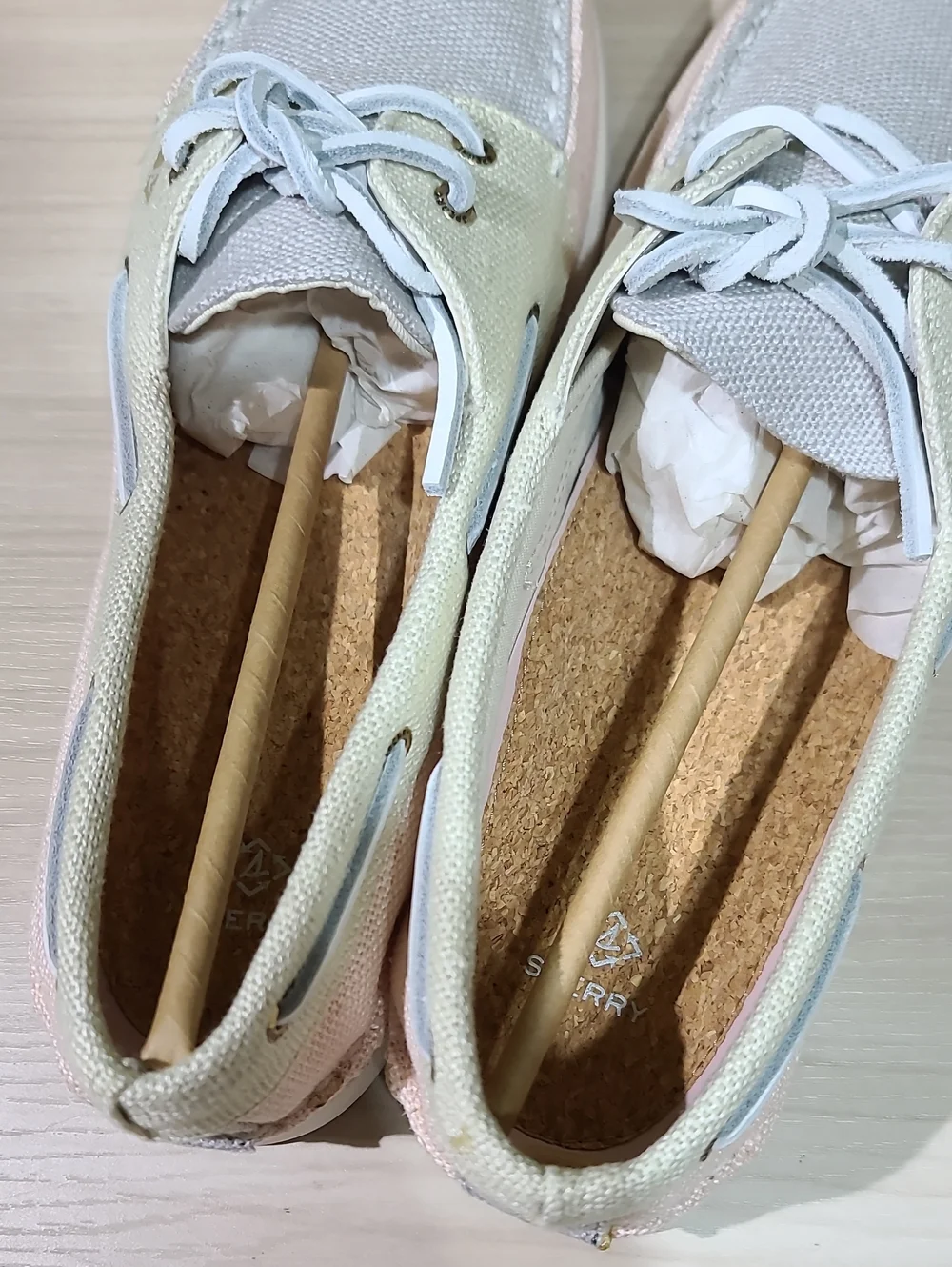 Sperry Authentic Original 2-Eye Baja Boat Shoes / Grey Multi US Women's 12 NEW